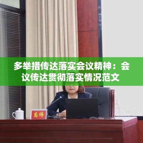 多舉措傳達落實會議精神：會議傳達貫徹落實情況范文 