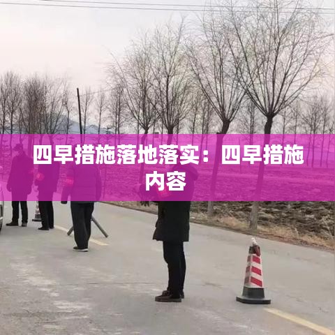 四早措施落地落實：四早措施內容 