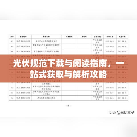 光伏規(guī)范下載與閱讀指南，一站式獲取與解析攻略