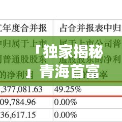 「獨(dú)家揭秘」青海首富引領(lǐng)時(shí)代風(fēng)潮，成功之路今日揭秘！